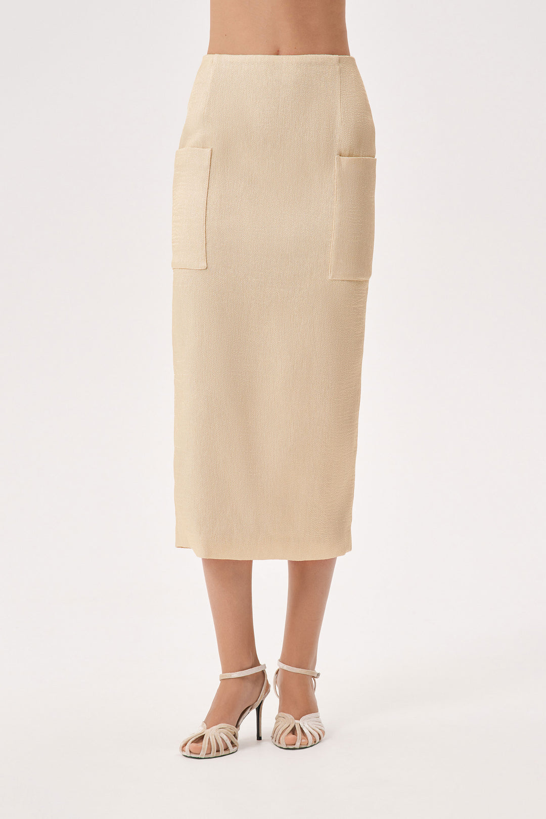 Pencil skirt with a back slit