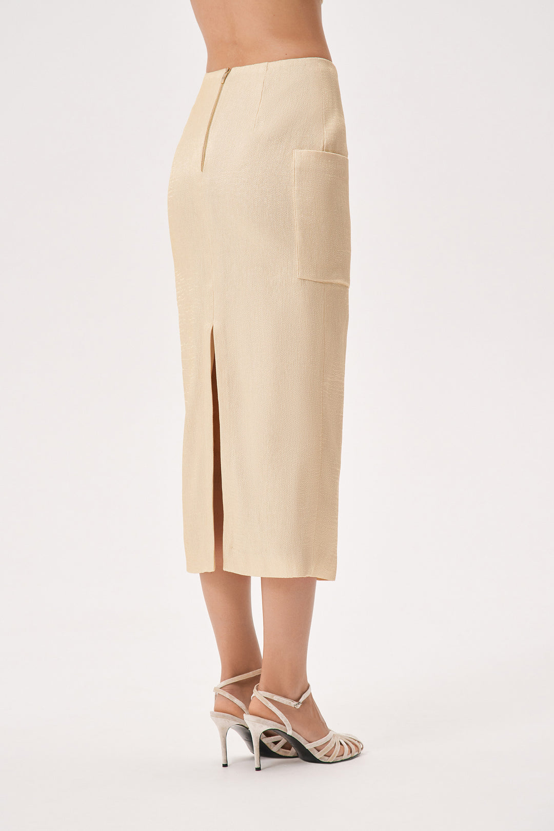 Pencil skirt with a back slit