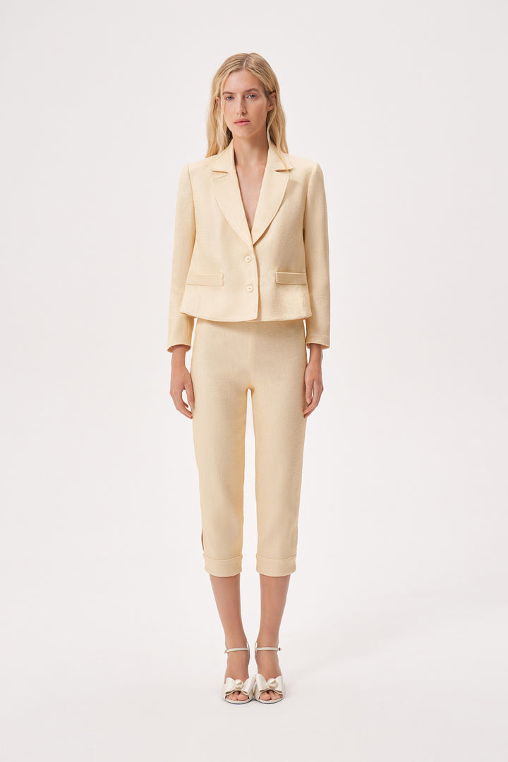 Single-breasted cropped jacket