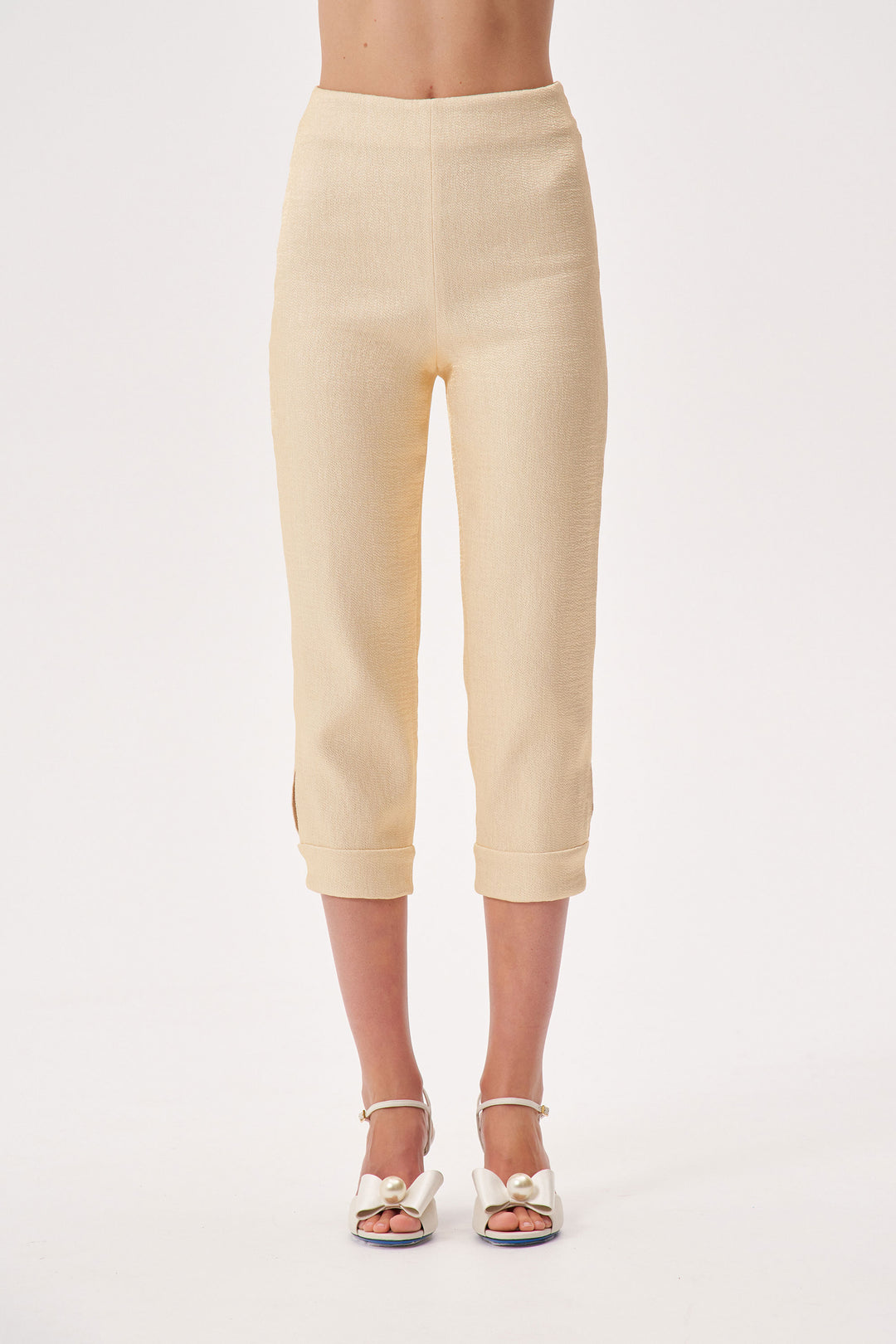 Straight cropped trousers