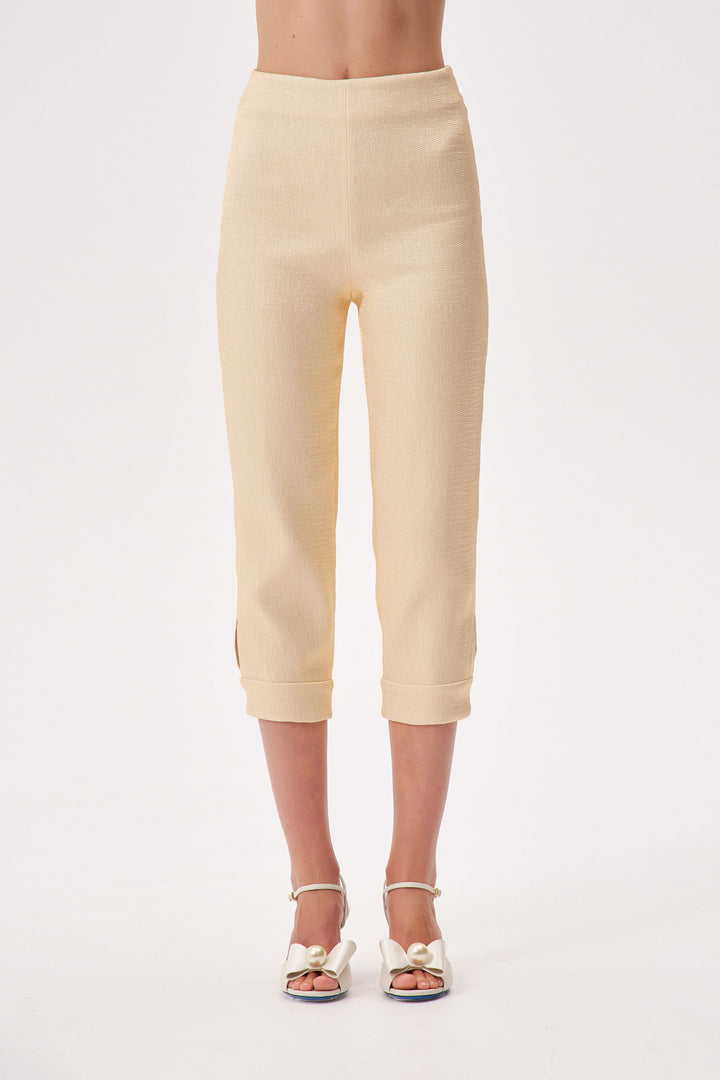Straight cropped trousers