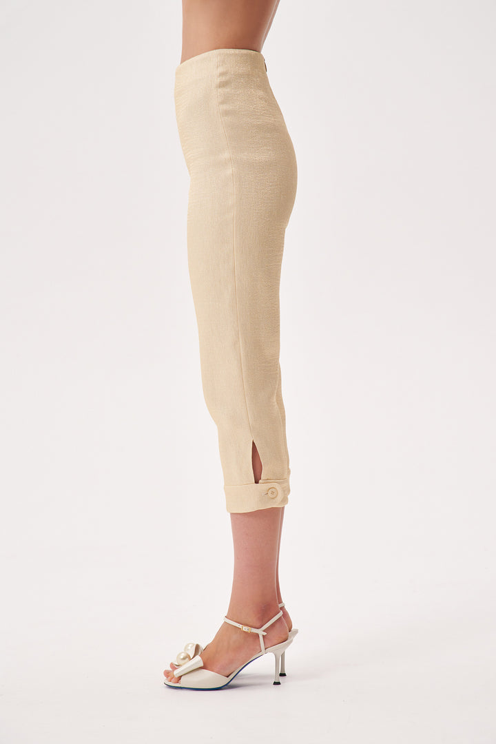 Straight cropped trousers