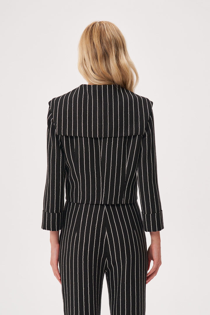 Striped linen blazer