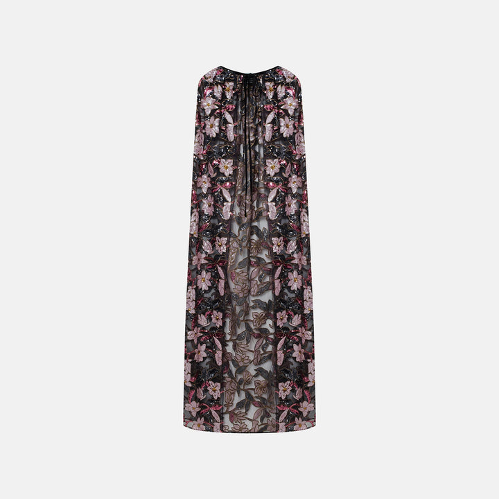 Sequin-embellished cape