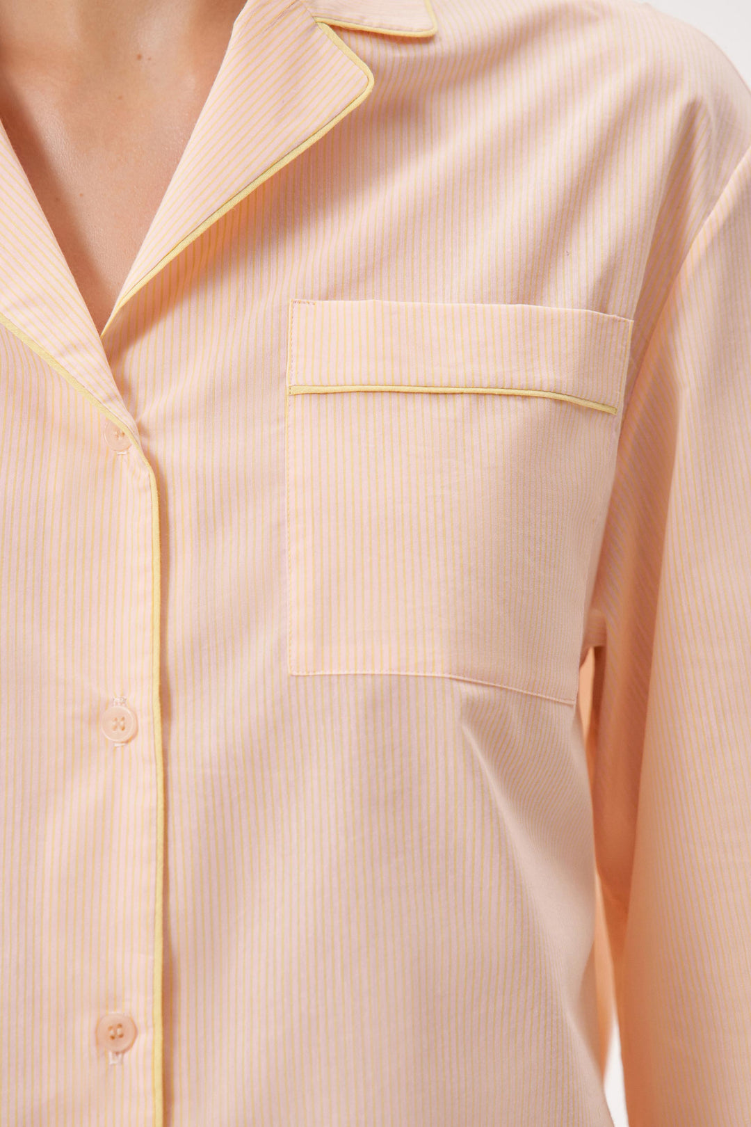 Pajama-inspired cotton shirt