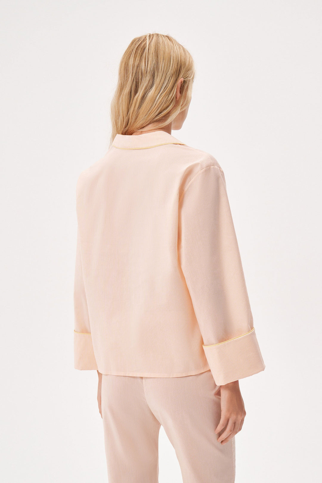 Pajama-inspired cotton shirt