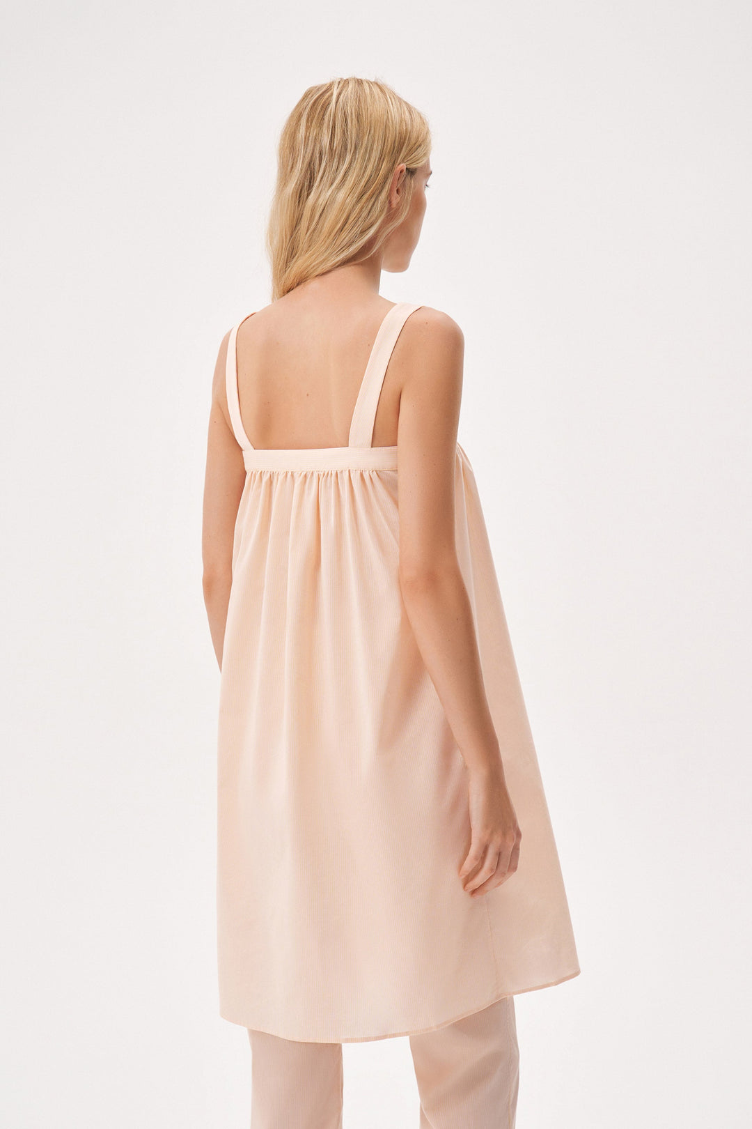 Loose-fit cotton tank dress