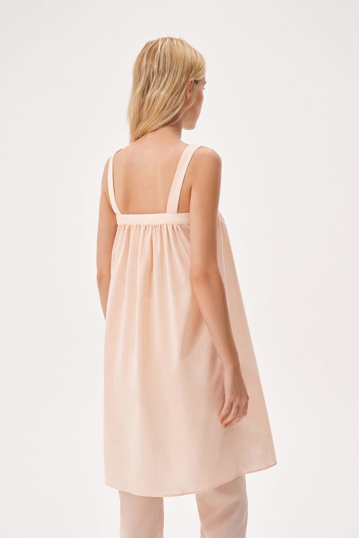 Loose-fit cotton tank dress