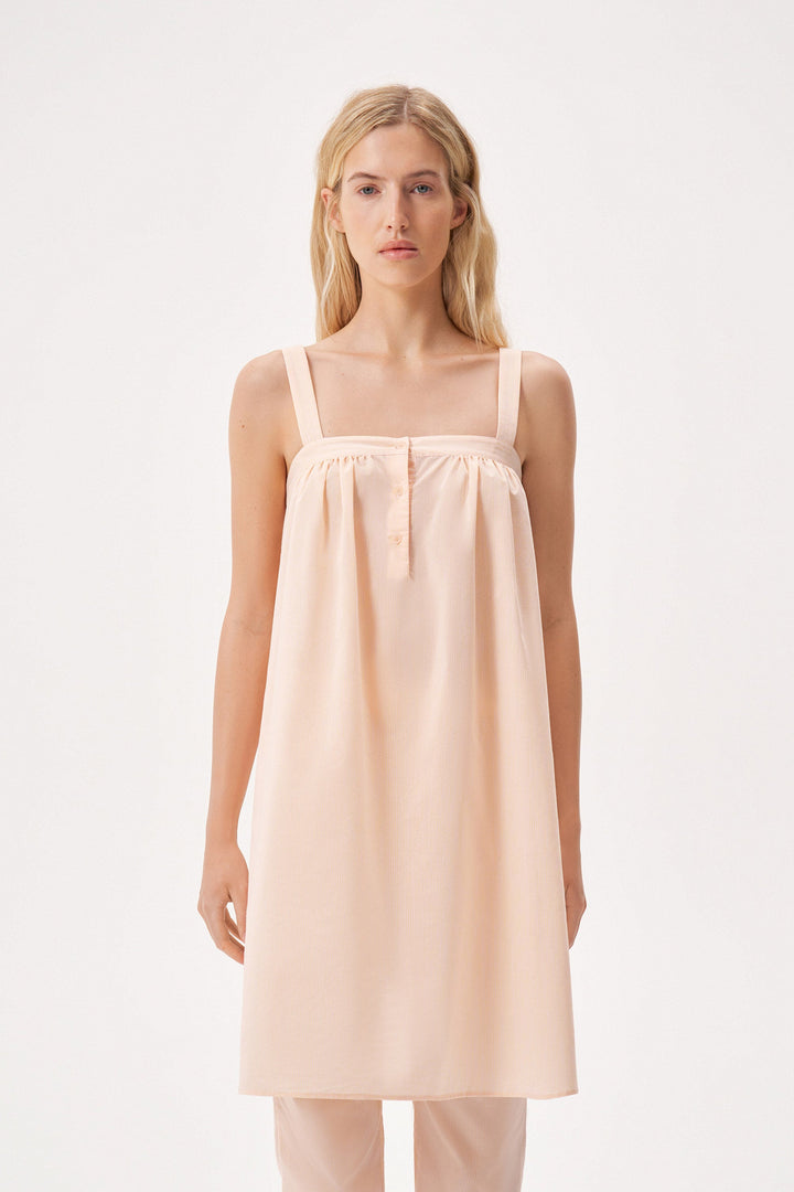 Loose-fit cotton tank dress