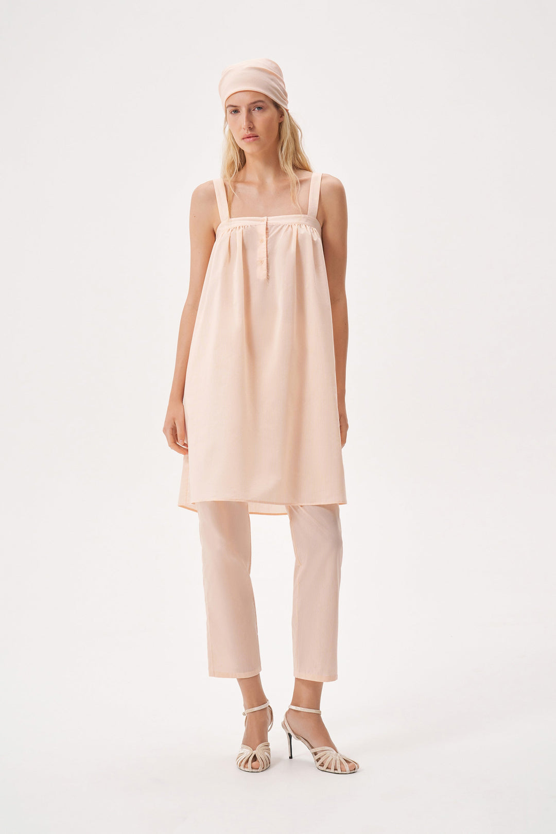 Loose-fit cotton tank dress