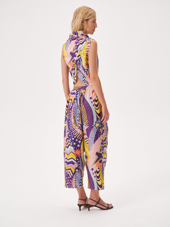 Printed pants made of Liberty silk