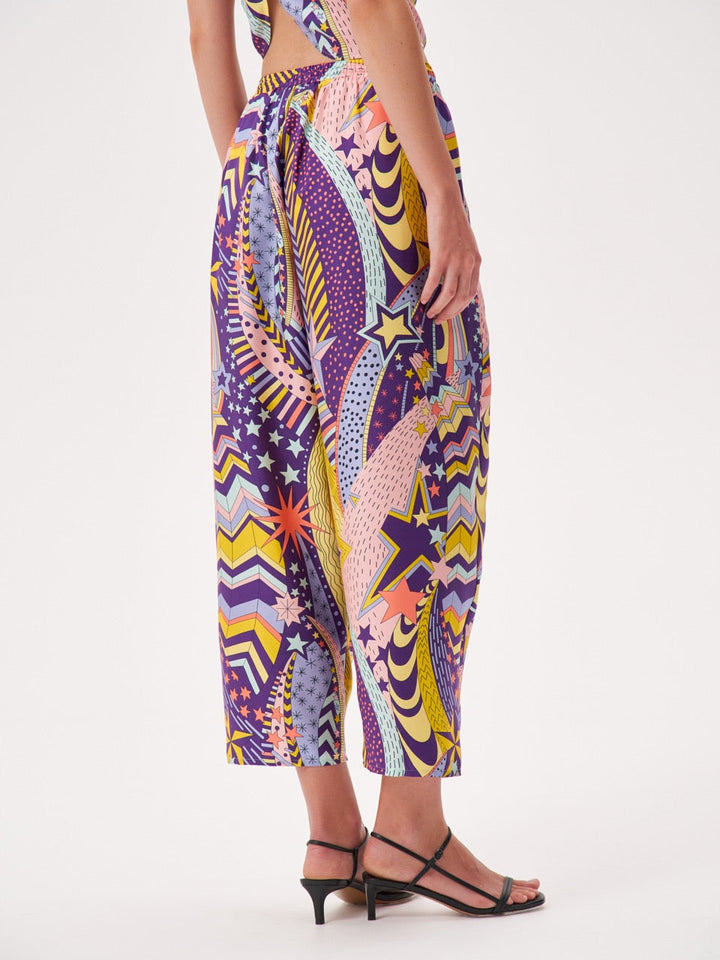 Printed pants made of Liberty silk