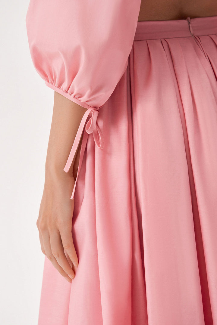 Long-sleeve crop top made of Liberty cotton