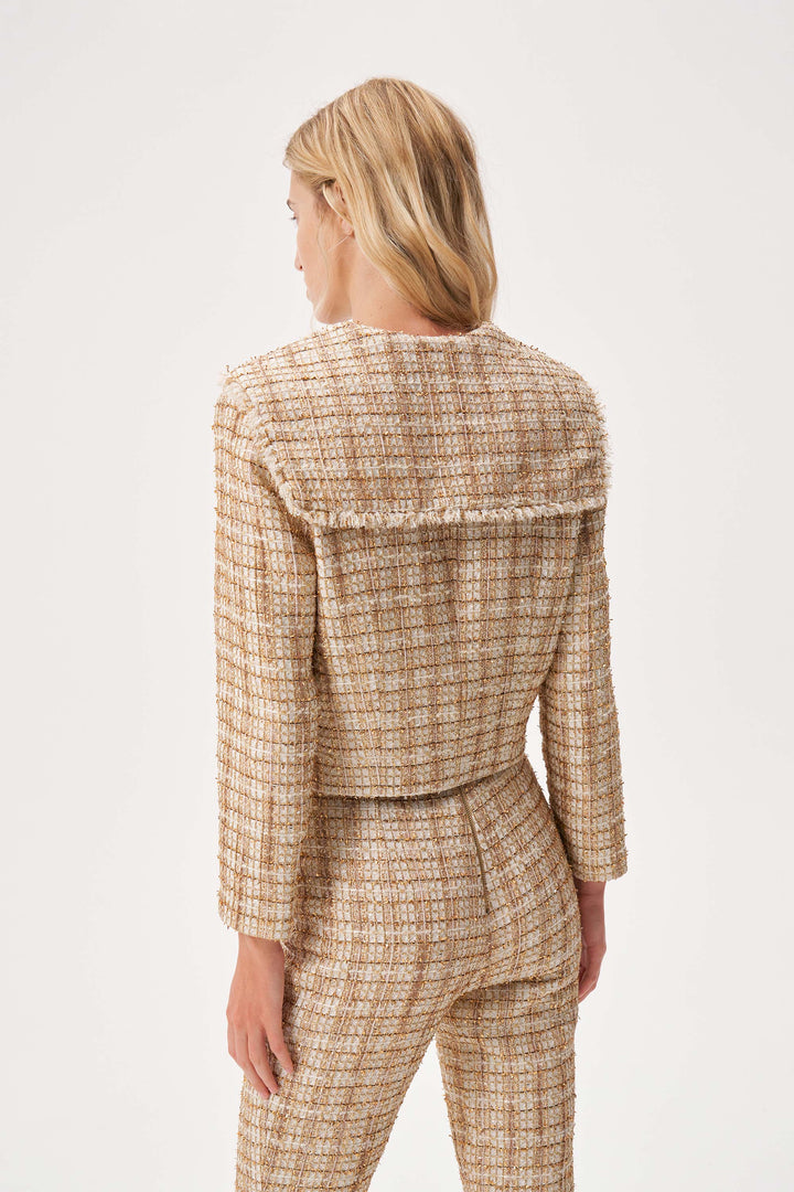 Cropped tweed blazer