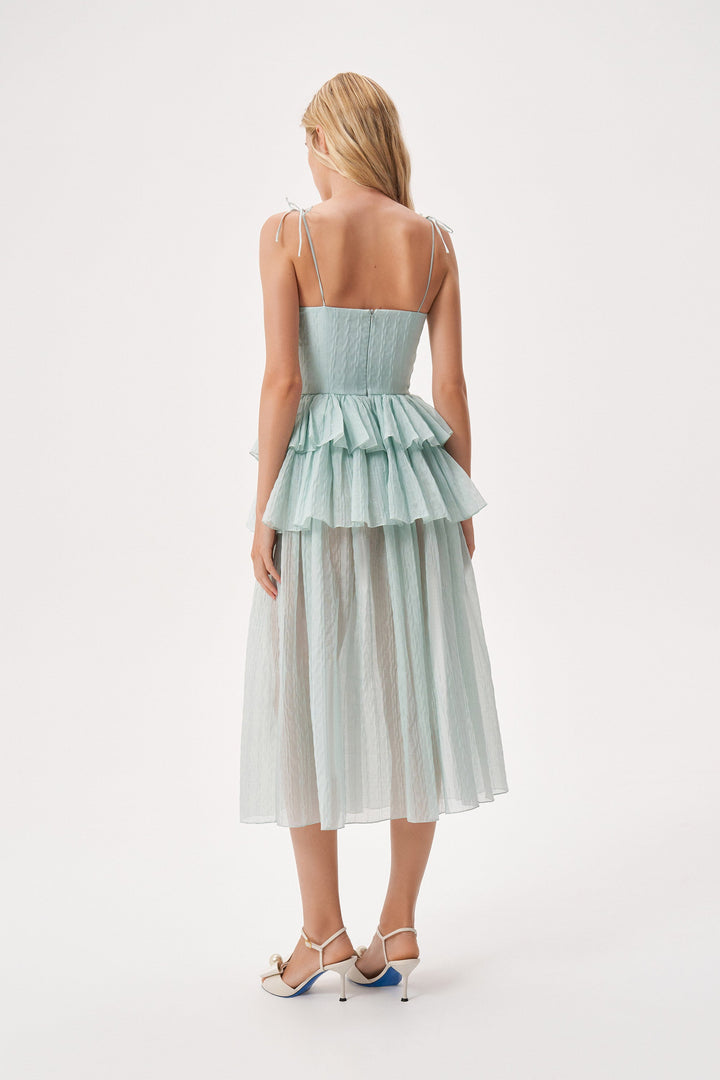 Midi sundress with bow straps