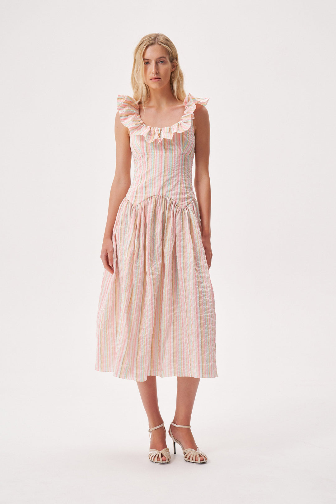 Striped cotton dress