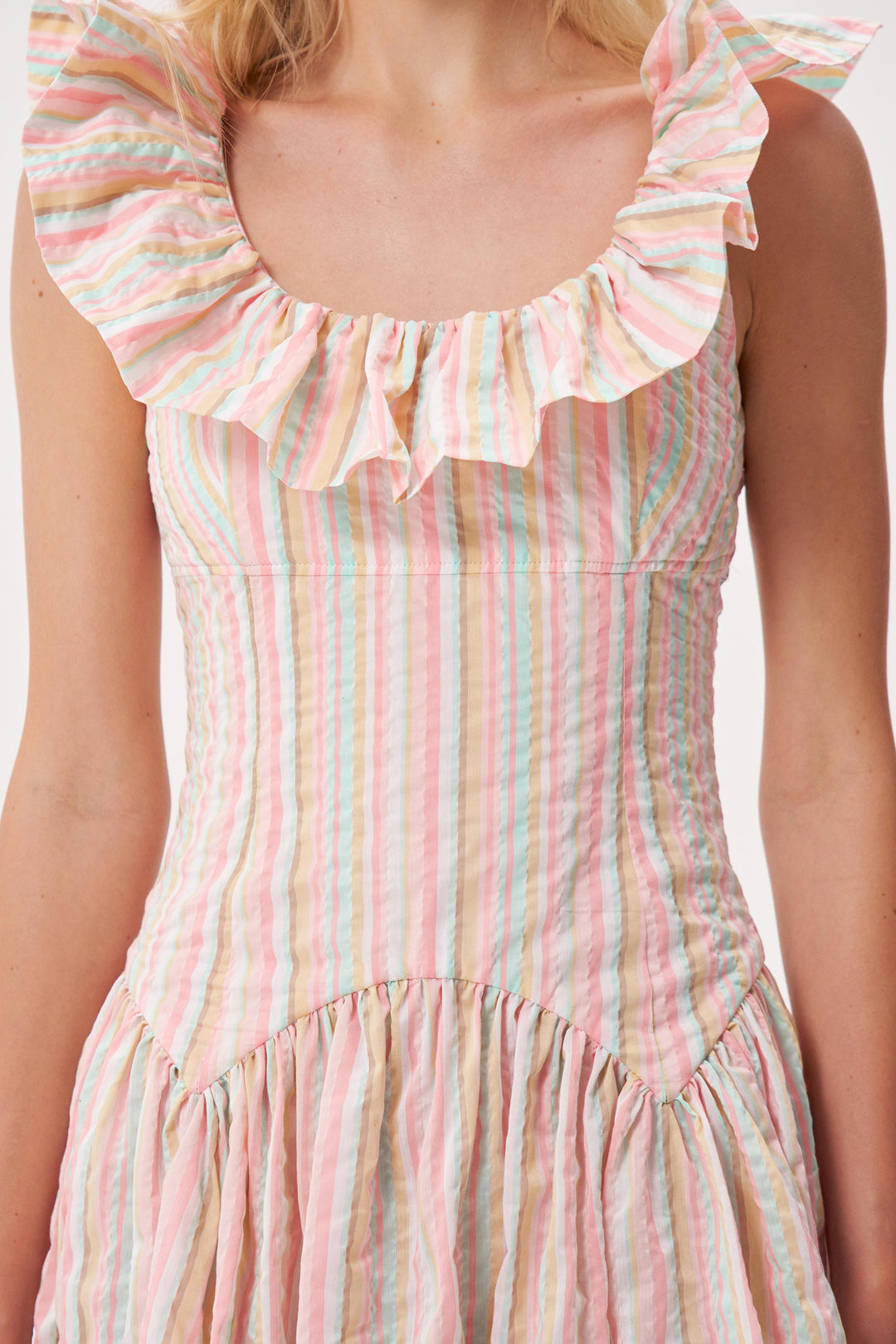Striped cotton dress