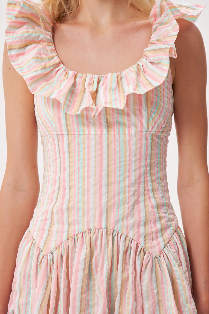 Striped cotton dress