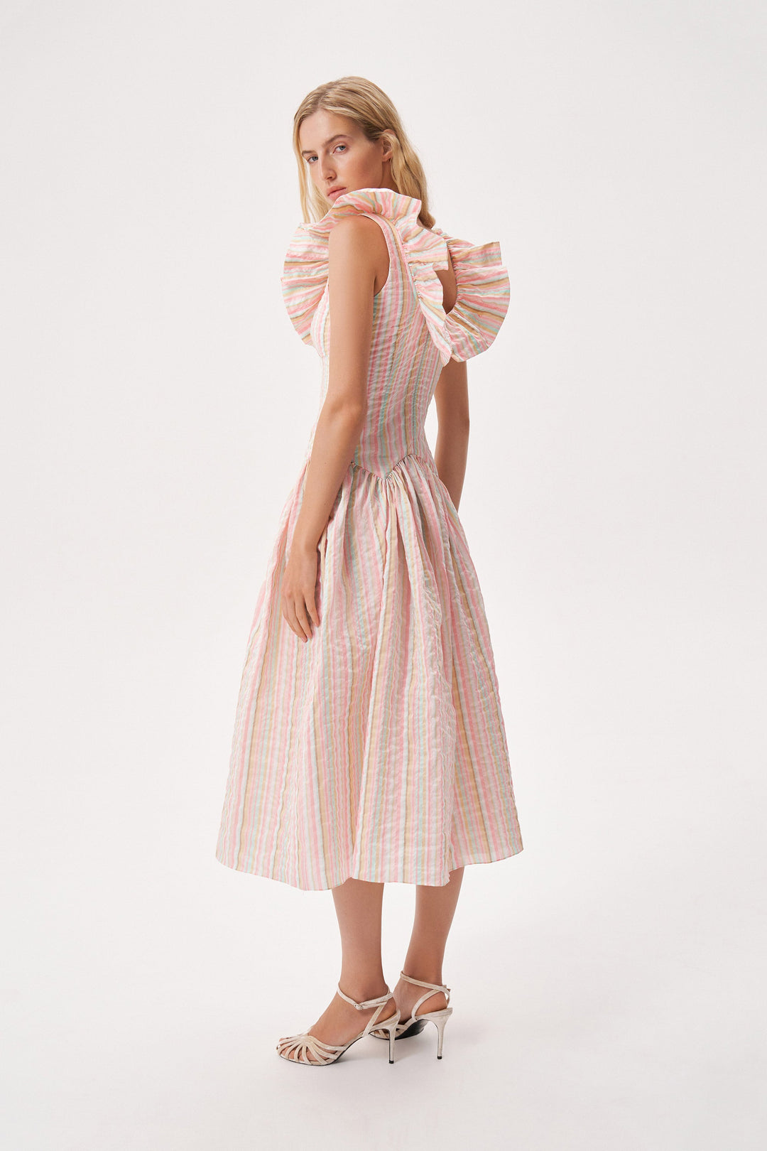 Striped cotton dress