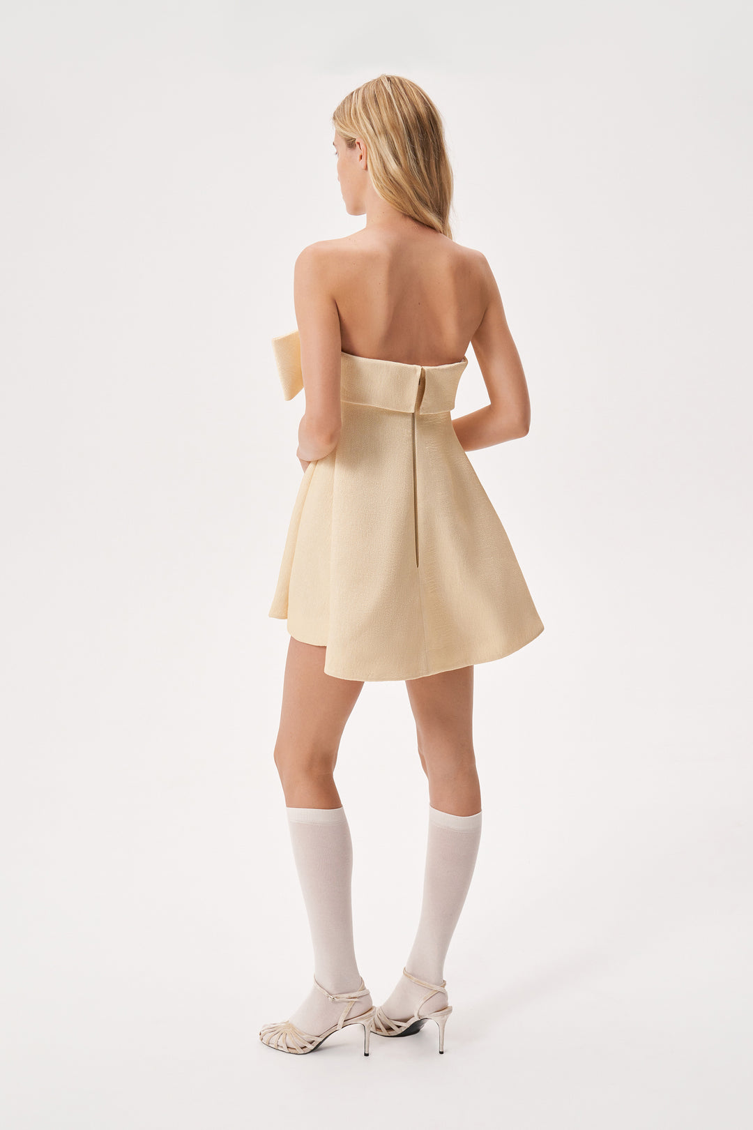 Bow-bodice mini dress