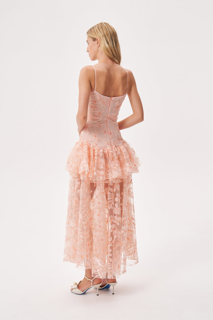 Floral appliqué sundress