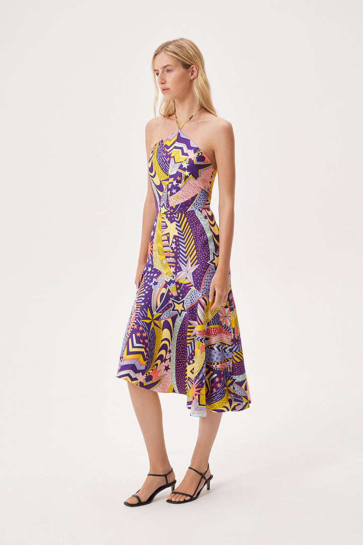 Printed dress made of Liberty silk