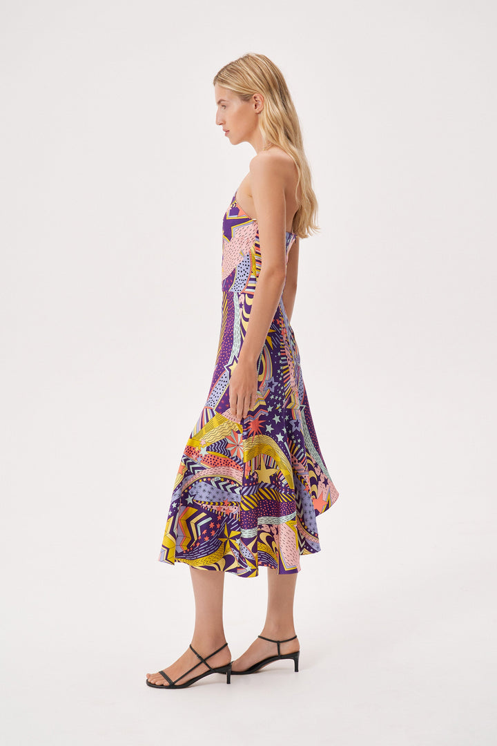 Printed dress made of Liberty silk