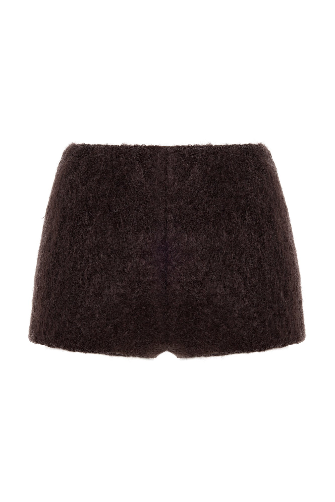 Brown mohair mini shorts – Kalmanovich EN