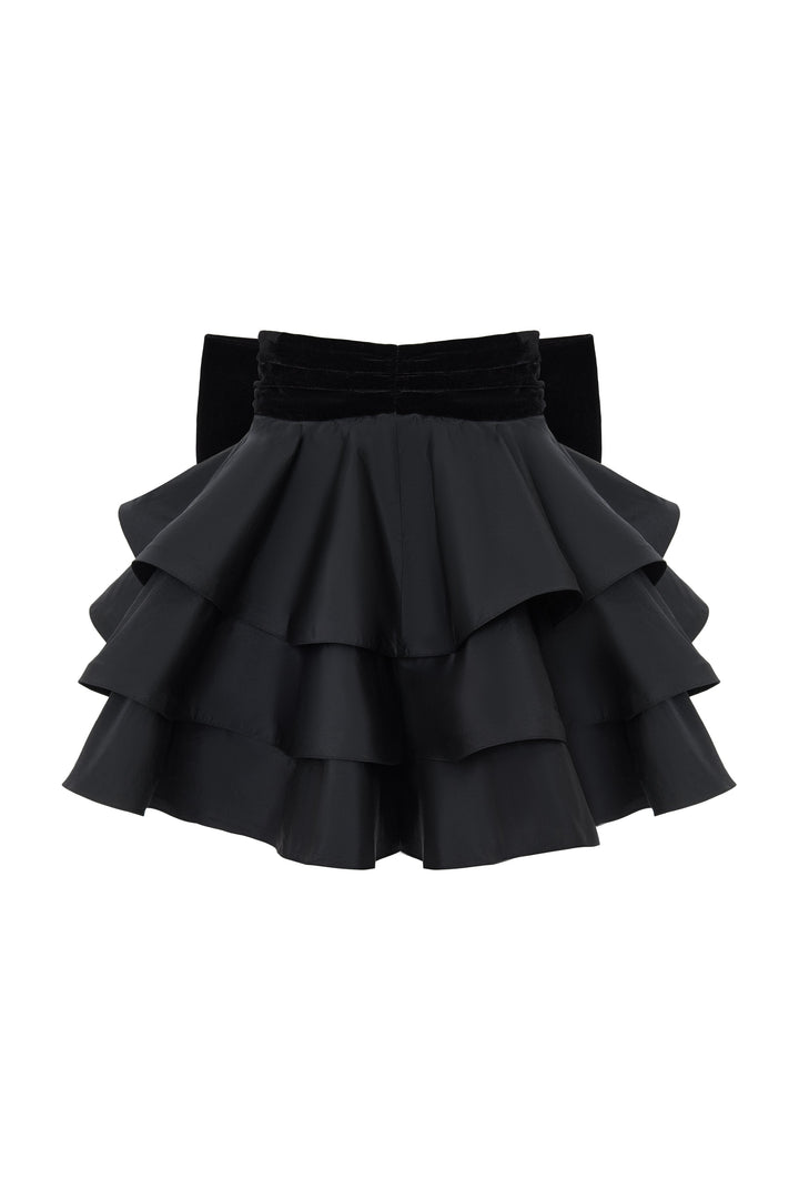 Taffeta skirt with big bow