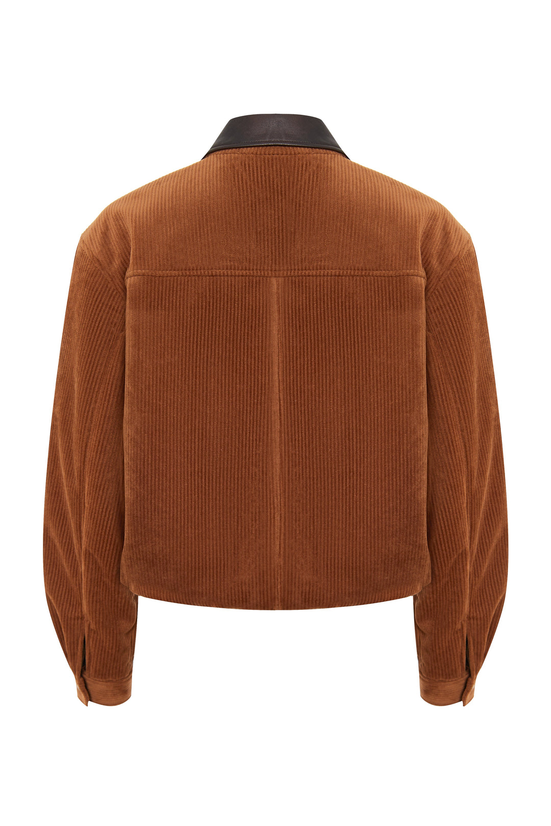 Corduroy bomber-jacket with snaps