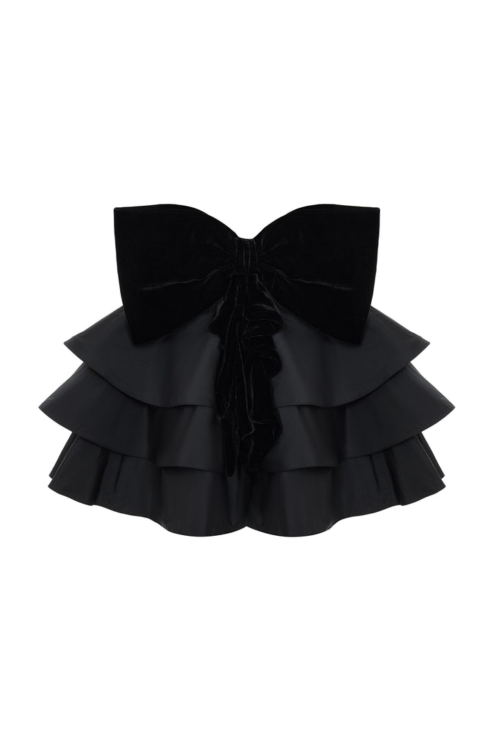 Taffeta skirt with big bow