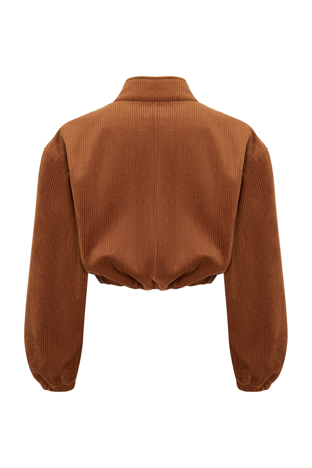 Corduroy cropped bomber-jacket