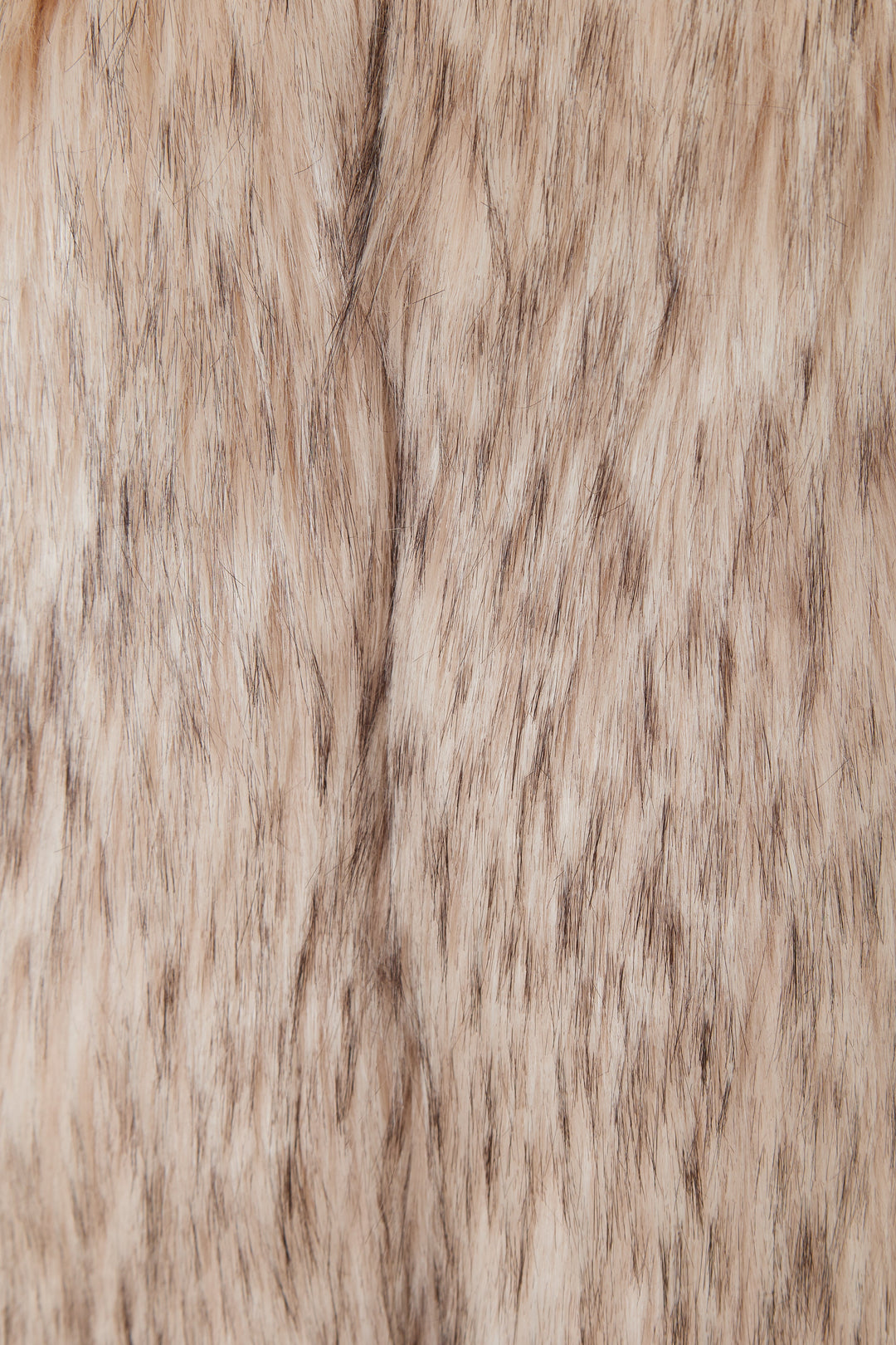 Long eco-fur vest with hood