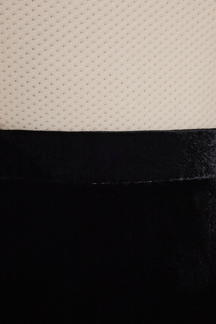 Velvet bustier dress with sequins