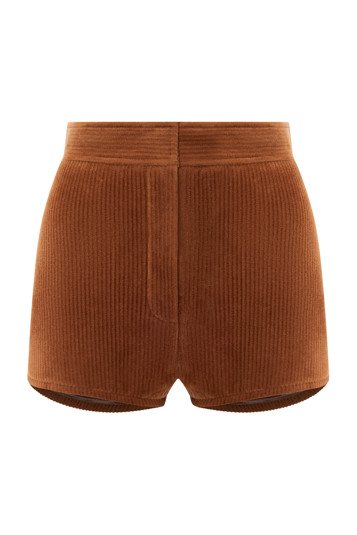 Corduroy mini-shorts