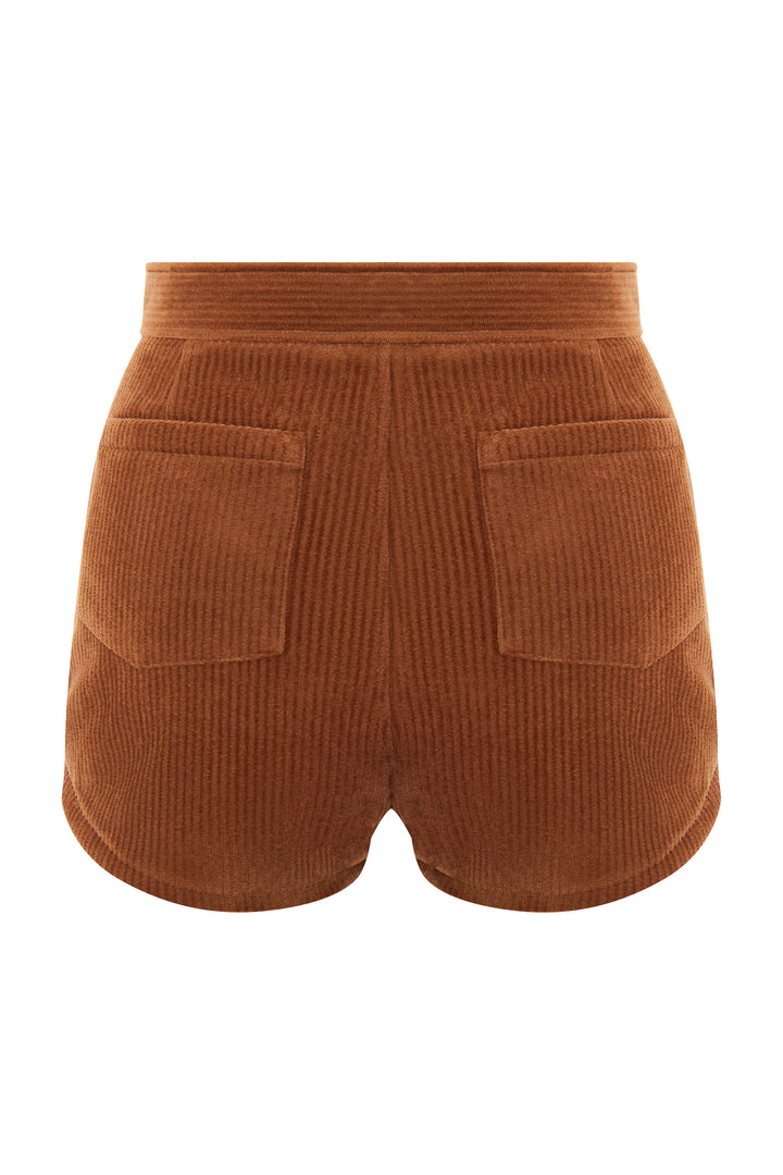 Corduroy mini-shorts