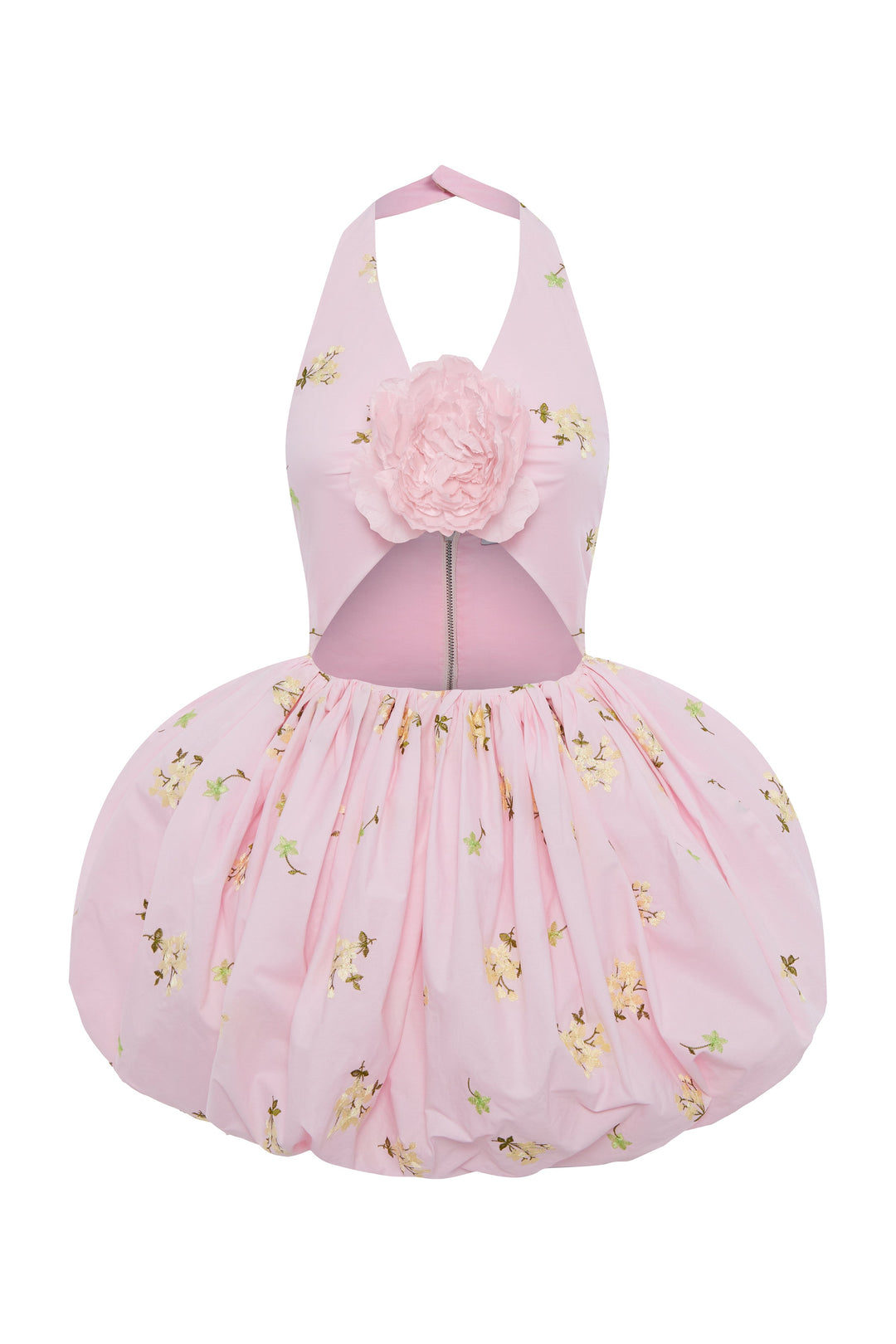 cotton bubble dress Off White Stretchy Bubble Hem Mini Dress