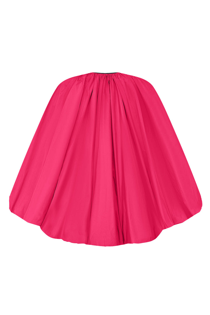 Cape with a contrast bow