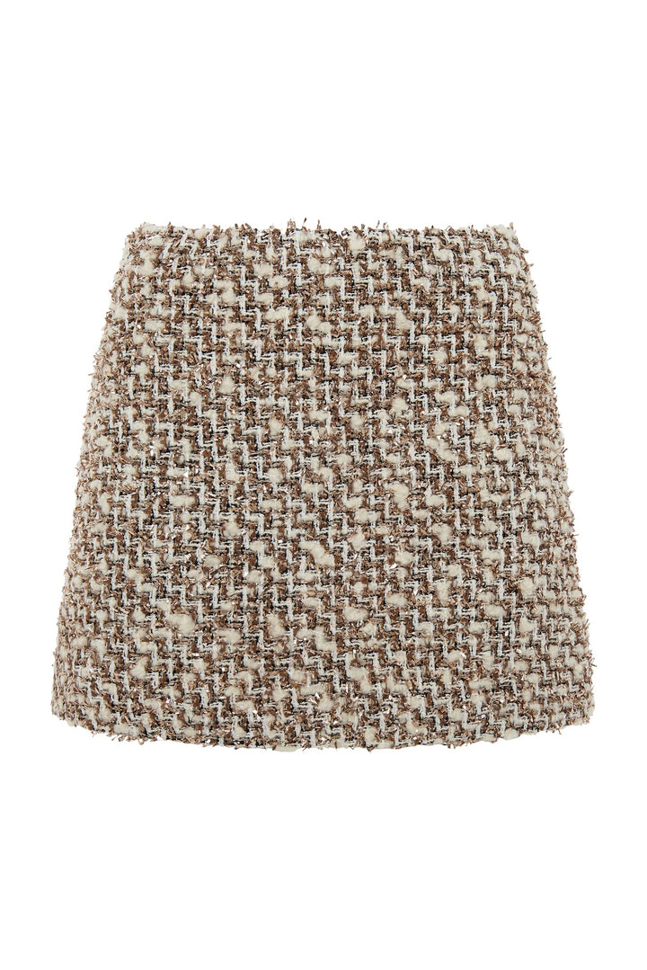 Tweed mini skirt