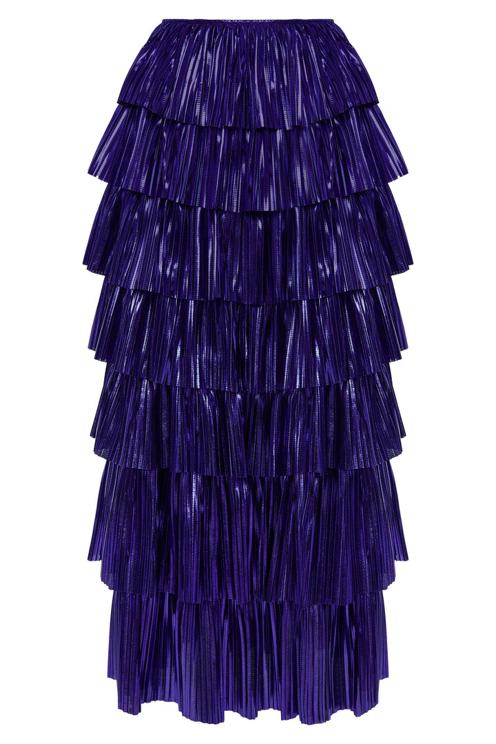 Maxi skirt with ruffles