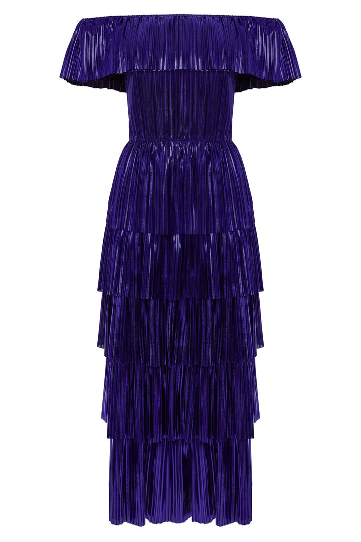 Off-shoulder midi dress