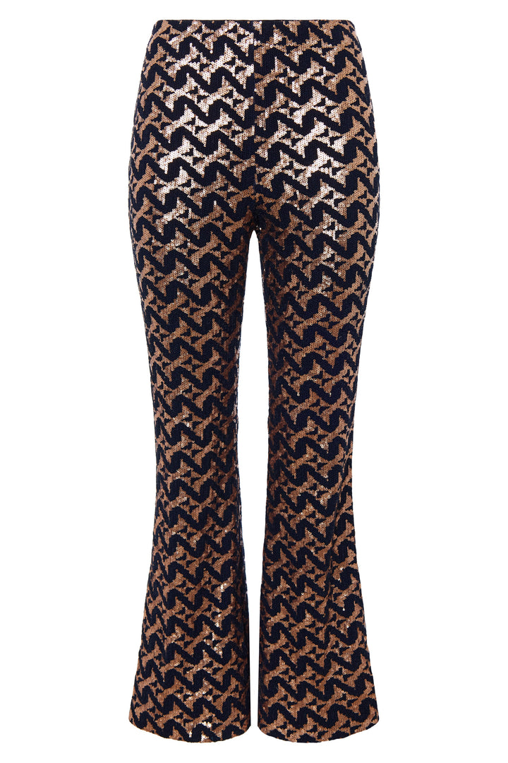 Embellished velvet
trousers