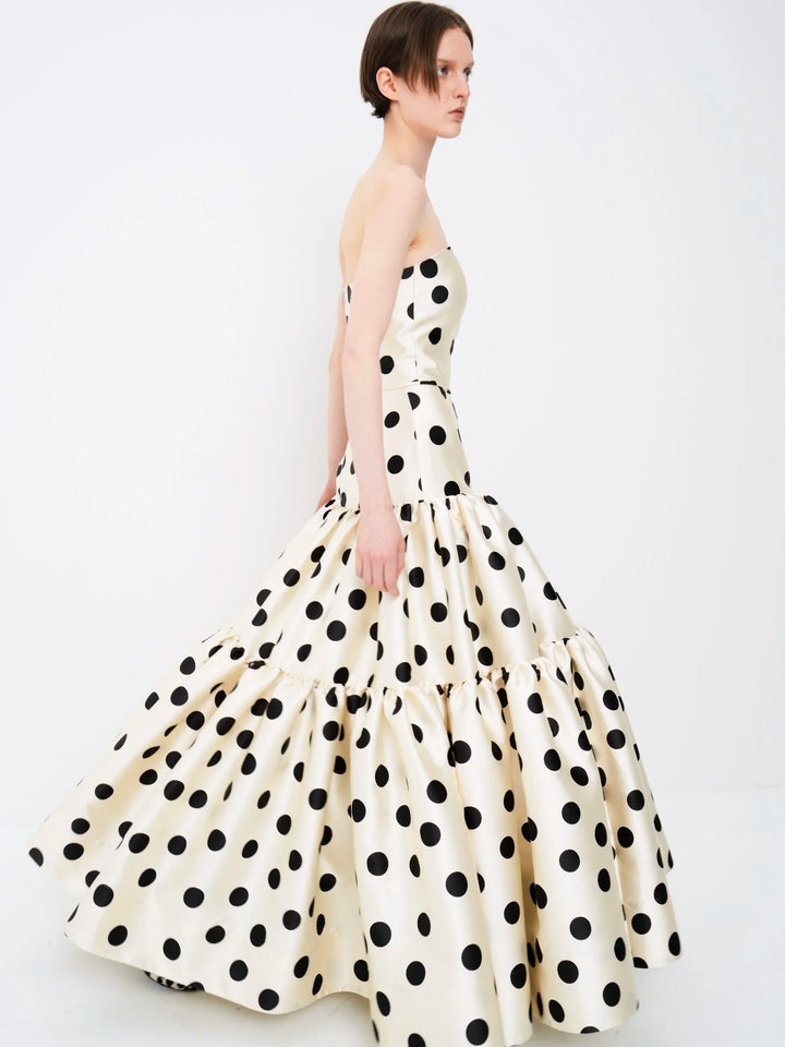 Polka-dot maxi skirt