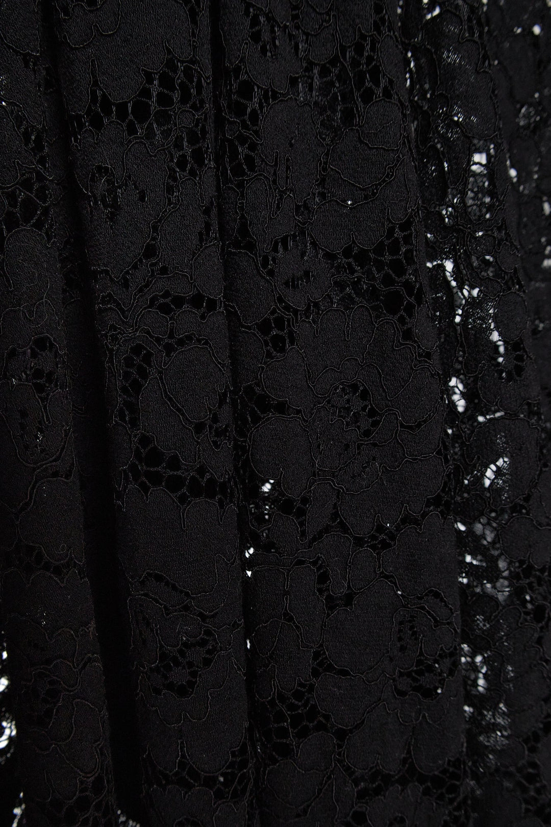 Cord lace cape with decorative bow