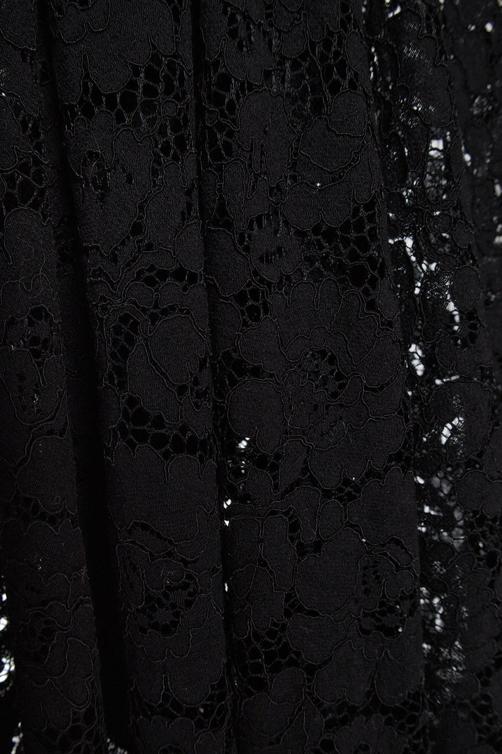 Cord lace cape with decorative bow