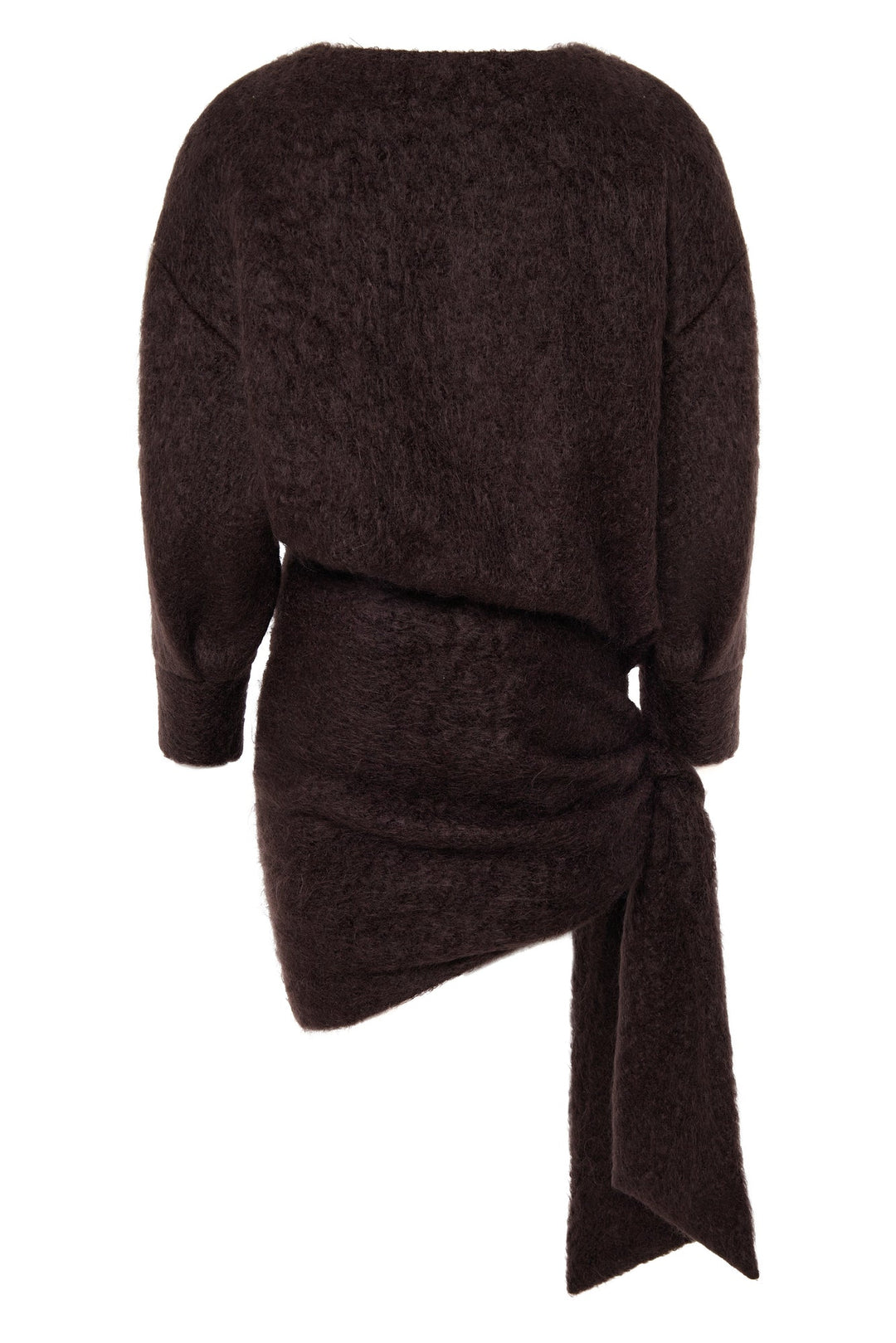Mohair mini dress with draping