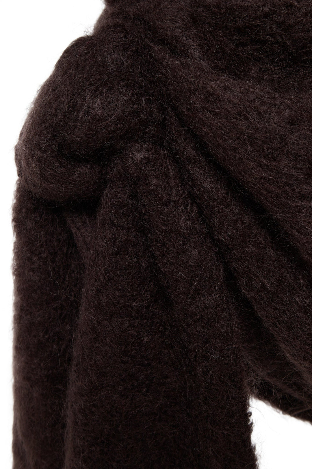 Mohair mini dress with draping
