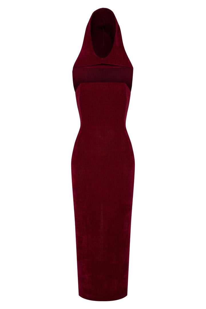Bustier dress with hood