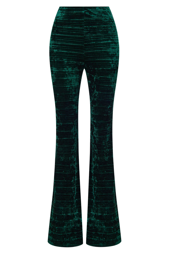 Velvet flared trousers