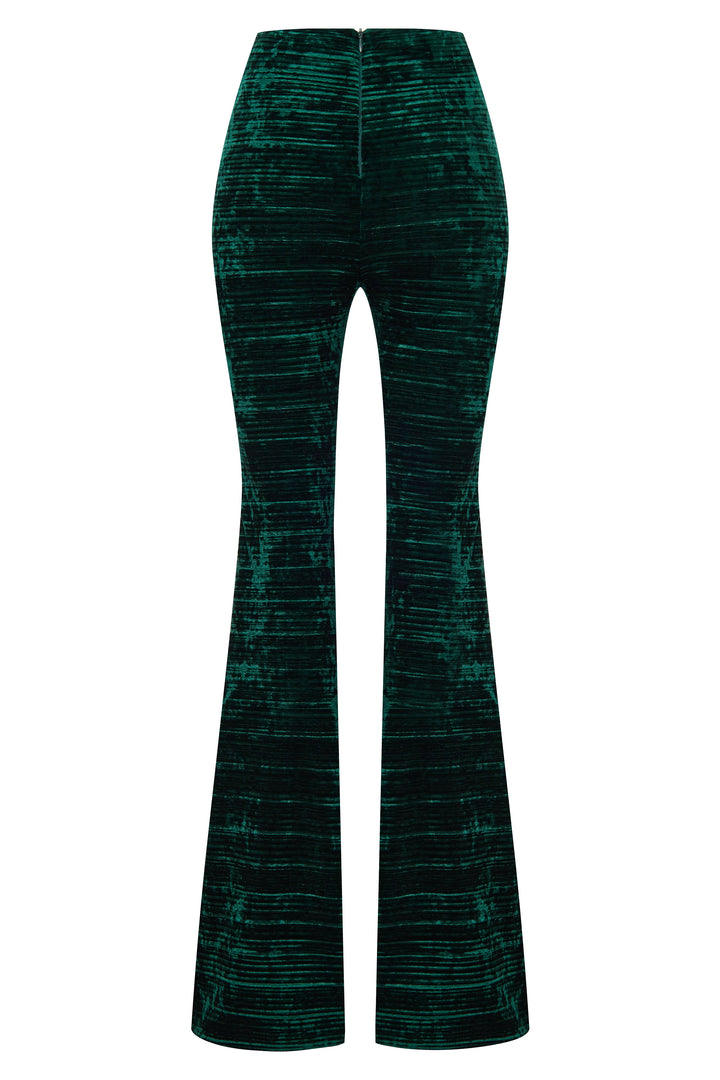 Velvet flared trousers